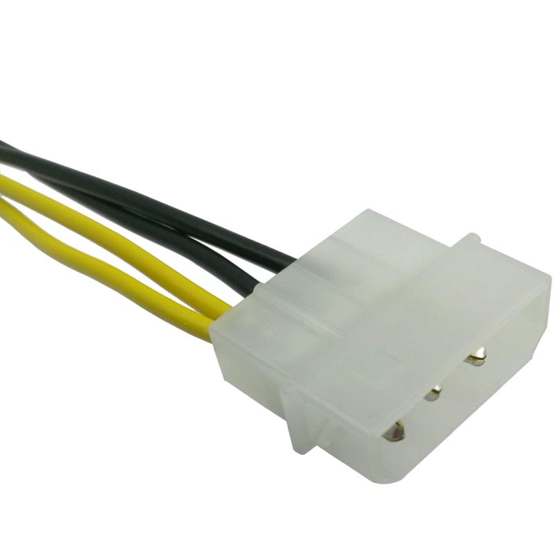 COMeap (3-Pack) 4 Pin Molex Connector, LP4 Molex to ATX 4 Pin Connector Auxiliary Power Adapter Cable 9.5-inch (24cm) - Image 3
